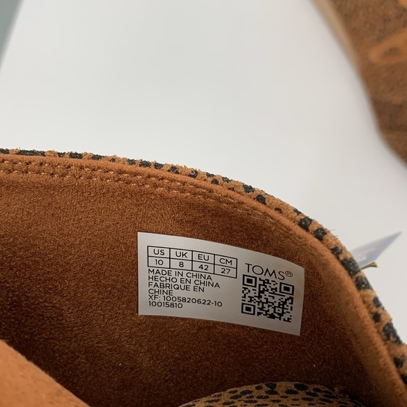 TOMS Kala wedge ankle boots booties lace-up mini Cheetah suede shoe brown new 10 - Picture 9 of 9